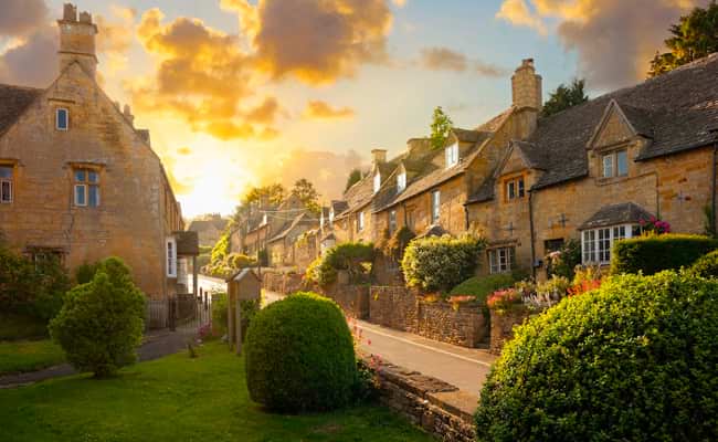 Cotswolds at sunset